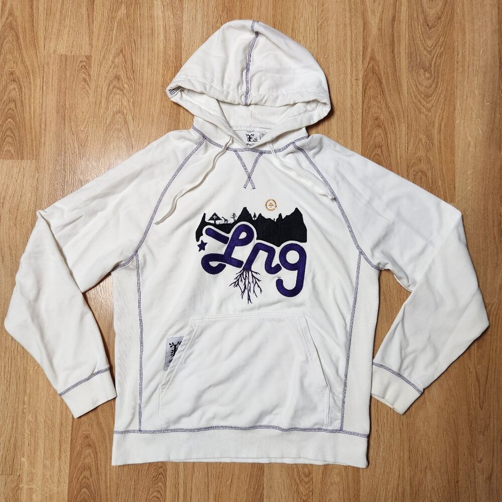 LRG pullover hoodie men sz XL Lifted Research Group hip hop white